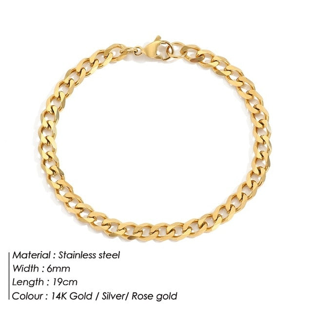 Curb Chain Stainless Steel Bracelet Pi-Mart
