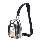 PVC transparent shoulder chest bag, outdoor travel backpack, gymnasium visual bag shoulder crossbody bag, transparent fanny pack, fanny pack crossbody, - SJB-DIAMOND ELITES