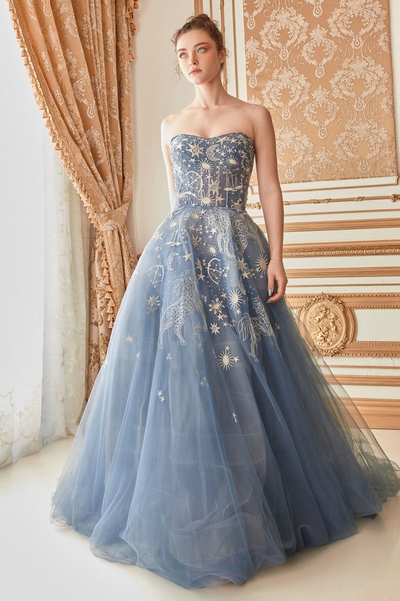Constellation Selene Tulle Ball Gown Purplish Diva