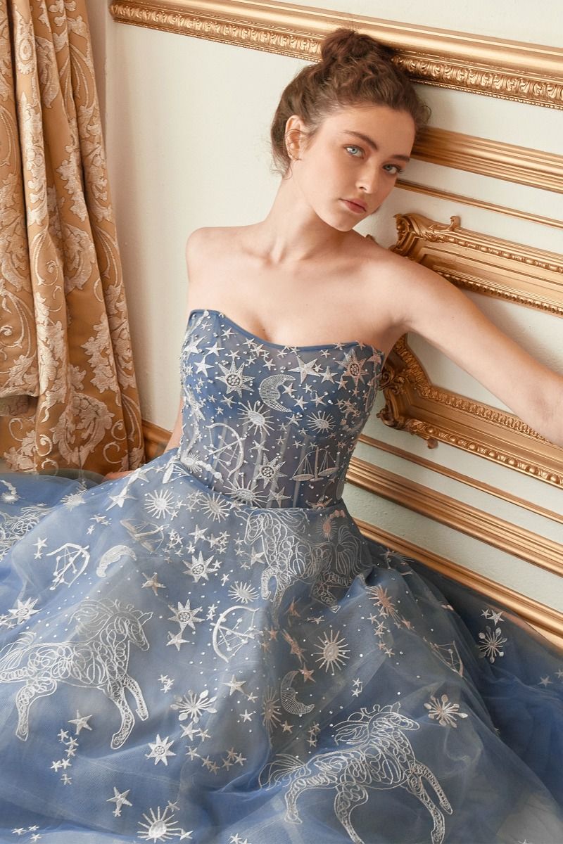 Constellation Selene Tulle Ball Gown Purplish Diva