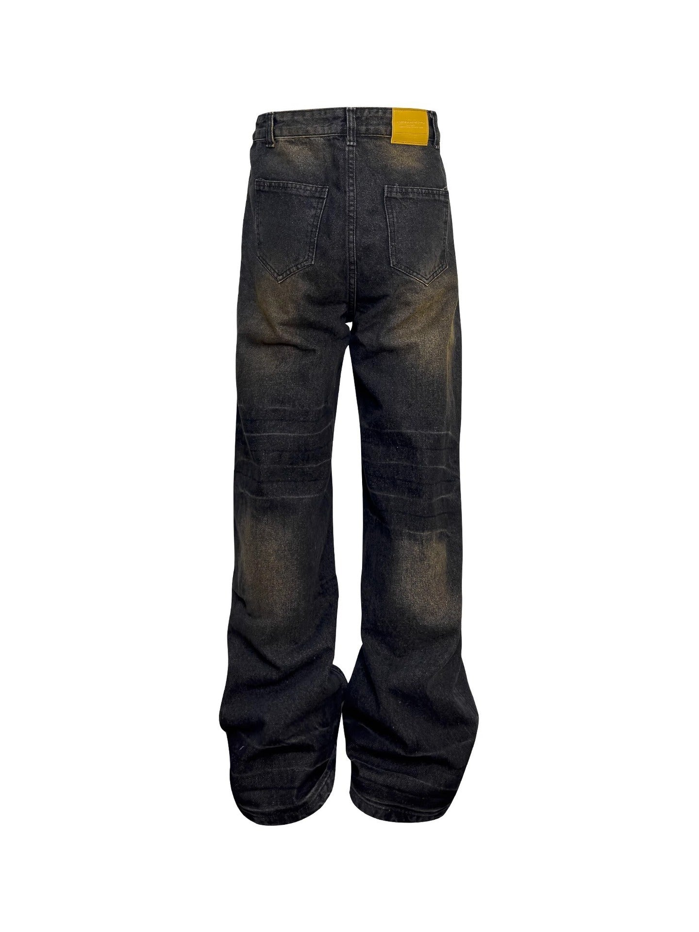 Niche Retro Washed Straight Deconstructed Jeans Lootquake LLC