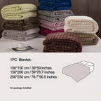1pc Blanket Flannel/thick Blanket/grey/khaki/royal Blue/white/dark Gray/burgundy/beige/dark Brown/Silvery Gray/taro Purple/green/bedroom/guest Room/living Room/student Dormitory /car/sofa/travel Cute Multifunctional Blanket Lootquake LLC