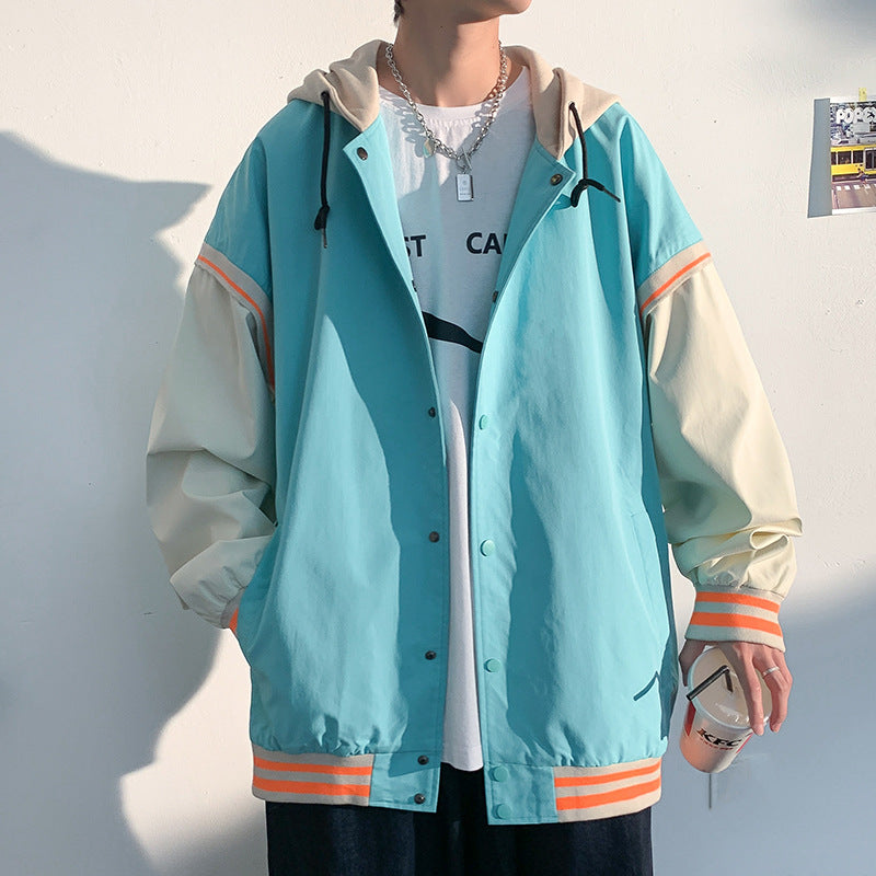 Multi Panel Bomber Hooded Oversize Boy Jacket Pi-Mart