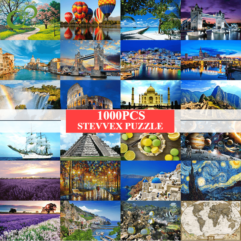 New Modern Stevvex Puzzles 1000 pieces Assembling picture Landscape puzzles toys for Adults Children Kids Educational Games Toys With Cities and Natures - SJB-DIAMOND ELITES