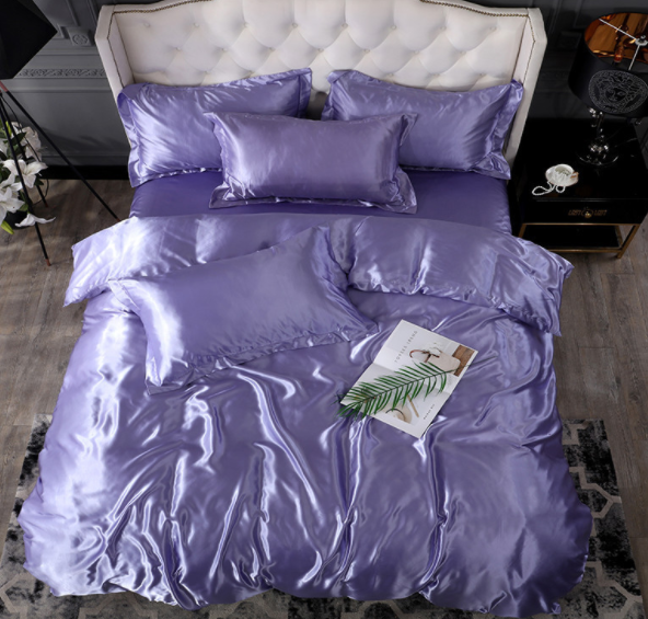 Bed Sheet Quilt Cover Naked Sleep Cool Silk Single Three Piece Set Pi-Mart