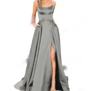 Solid Color Long Slimming And Shoulder Hollow Girlfriends Fashion Bridesmaid Party Dress - SJB-DIAMOND ELITES