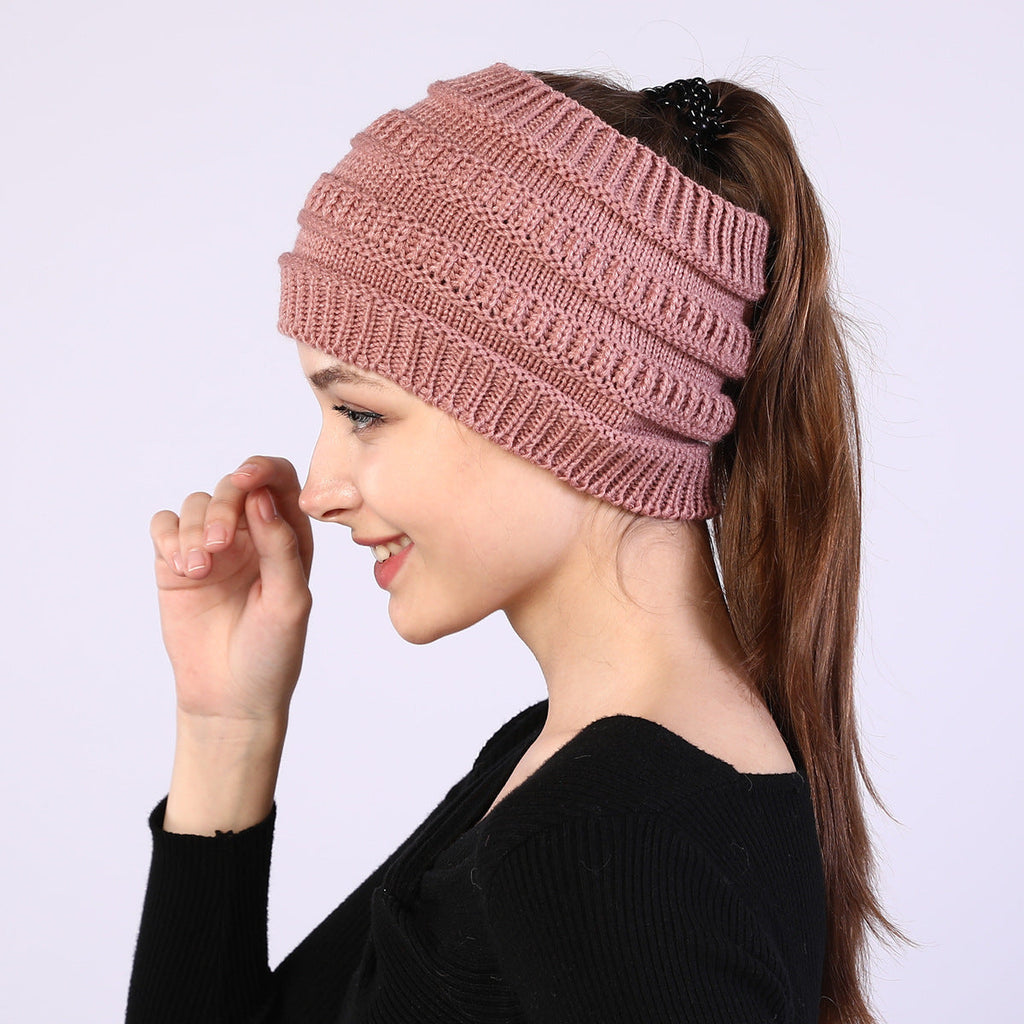 Ladies Knitted Hairband Widening Face Wash Head Cover Pi-Mart