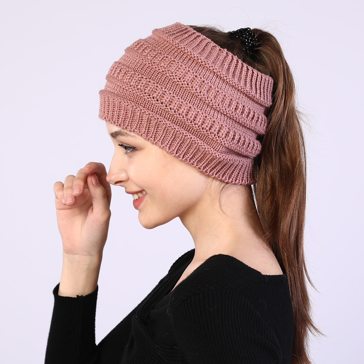 Ladies Knitted Hairband Widening Face Wash Head Cover Pi-Mart