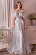 Anastasia Feather Gown Purplish Diva