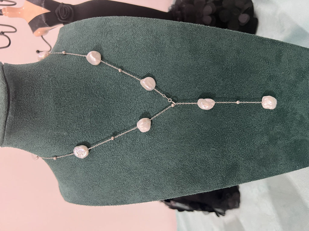 Natural Freshwater Pearl Gypsophila Necklace Pi-Mart