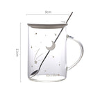 Luminous Heat-resistant Glass With Lid Spoon Pi-Mart