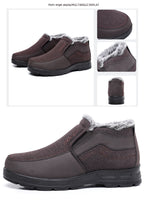 Men's Cotton Shoes Fleece-lined Warm Middle-aged And Elderly Pi-Mart