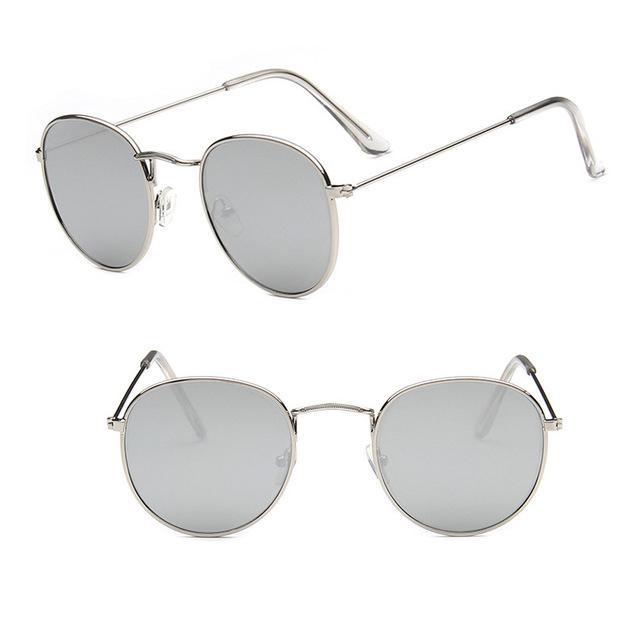 Leon Elegant Unisex Woman and Man Classic Round  Sunglasses Designer Glasses Lady Round Luxury Retro Sunglasses With Vintage Mirror Oculos De Sol Gafas - SJB-DIAMOND ELITES