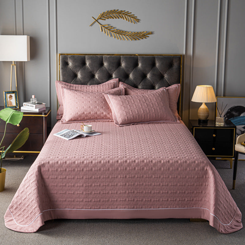 Quilted Padded Continental Bed Cover Three Piece Set Pi-Mart