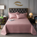 Quilted Padded Continental Bed Cover Three Piece Set Pi-Mart