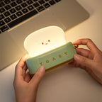 Creative LED Bread Maker Night Light USB Charging Dimming Toast Lamp Bedroom Children Timing Sleeping Lamps Funny Light Pi-Mart