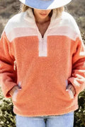 Contrast Half Zip Long Sleeve Sweatshirt - SJB-DIAMOND ELITES