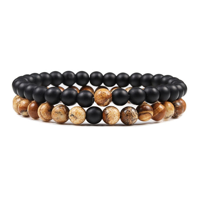 Tiger Eye Beaded Couples Bracelets - SJB-DIAMOND ELITES
