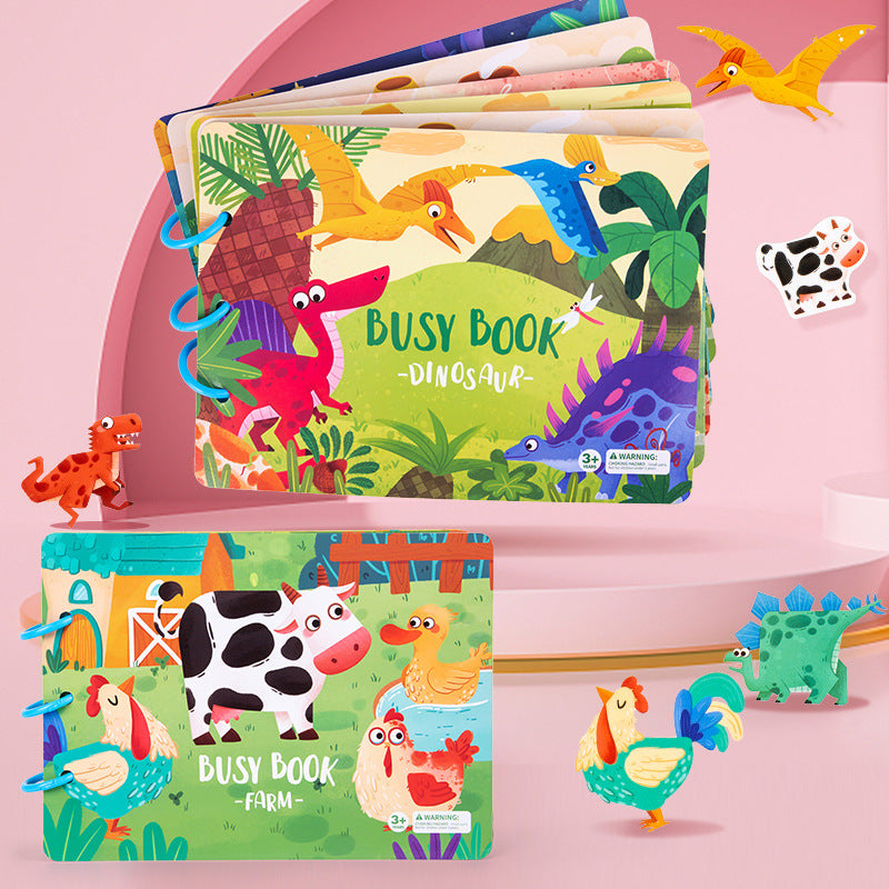 Children's Busy Book Educational Toys Repeated Paste Pi-Mart
