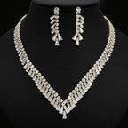 Fashion Zircon Necklace Earring Set