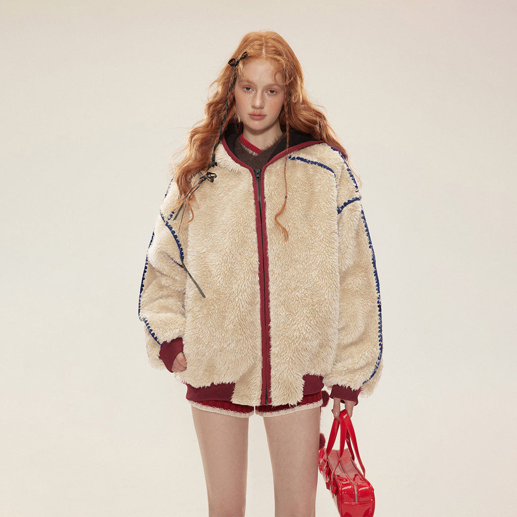 New Winter Velvet Cotton Clothes Lamb Wool Coat Pi-Mart