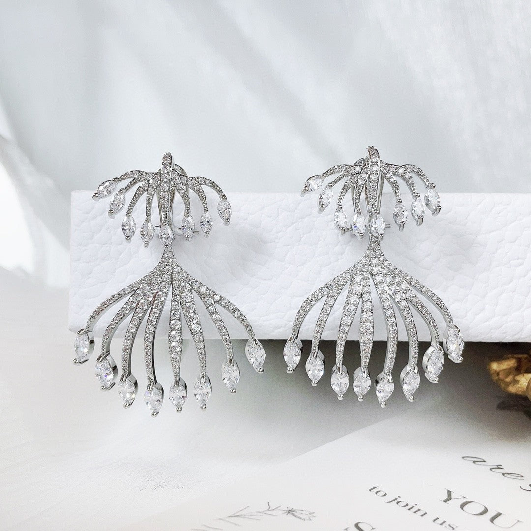 Fashion Smart Sea Jellyfish Tassel Earrings Pi-Mart