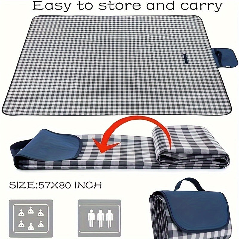 Waterproof Sandproof Picnic Blanket Beach Mat - Large, Machine Washable, Foldable, Ideal for Beach, Travel, Camping, Hiking, Park Grass, Indoor and Outdoor Activities