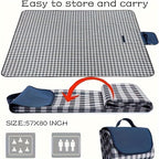 Waterproof Sandproof Picnic Blanket Beach Mat - Large, Machine Washable, Foldable, Ideal for Beach, Travel, Camping, Hiking, Park Grass, Indoor and Outdoor Activities