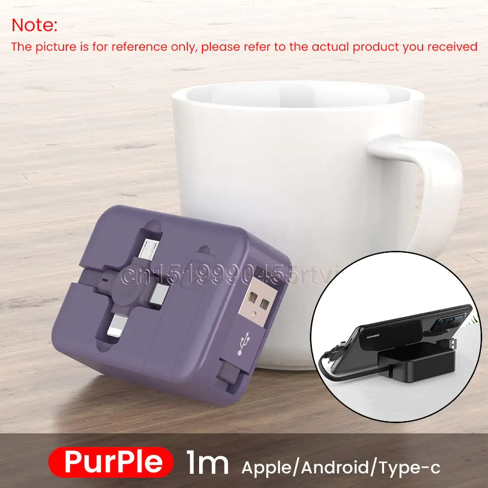 Indestructible 4 in 1 Ultra Turbo Retractable Charger - SmartCharger Pi-Mart