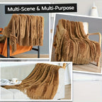 1pc Cozy Chunky Knit Throw Blanket with Tassels - Plush, Lightweight, and Unique Home Decor Accent for Couch, Bed, or Sofa Lootquake LLC