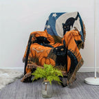 1pc Halloween Blanket Sofa Blanket Fringe Throw Blanket 100% Cotton Lightweight For Chair Sofa Couch Bed Cover Fit Home Cozy Knit Blankets Lootquake LLC
