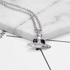 Saturn Stud Earrings and Necklace Pi-Mart