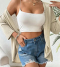 Women's Solid Color Button Loose And Fashionable Cardigan Jacket - SJB-DIAMOND ELITES