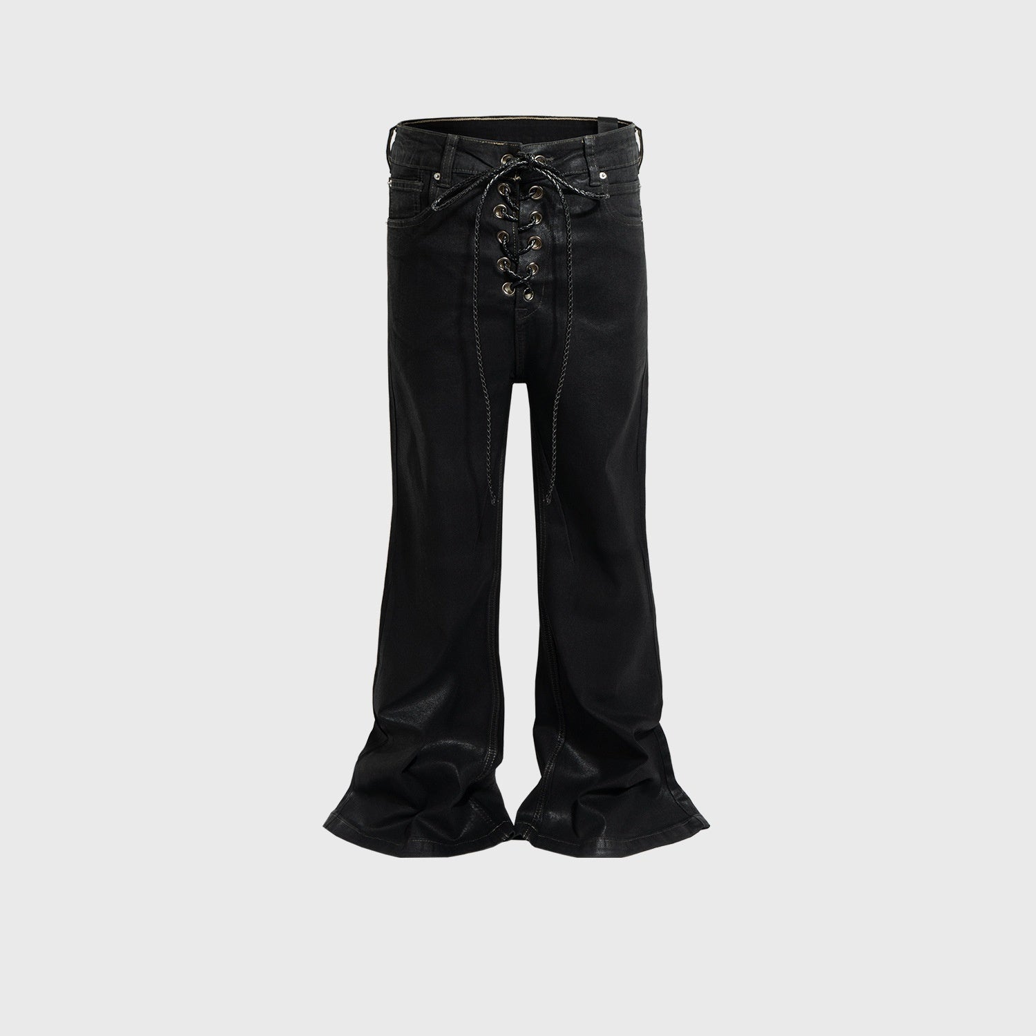 Men's Women's Coated Stretch Flared Jeans Lootquake LLC