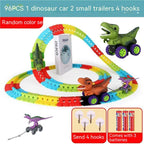 Children's Roller Coaster Dinosaur Track Electric Plastic Toy Pi-Mart