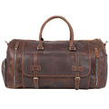 Men's Retro Genuine Leather Super Large Capacity First Layer Cowhide Leather Hand Luggage Bag Pi-Mart