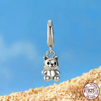 S925 Silver Bear Pendant Parts