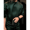 Men's Deep Green Crew Neck Summer Set Lootquake LLC