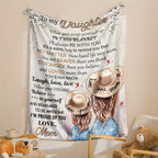1pc Flannel Blanket, To My Daughter From Mom Blanket, Warm Cozy Soft Throw Blanket For Couch Bed Sofa Lootquake LLC