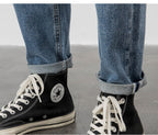 Light-colored Jeans Men's Loose Straight Ripped Leisure Tapered Stretch Lootquake LLC