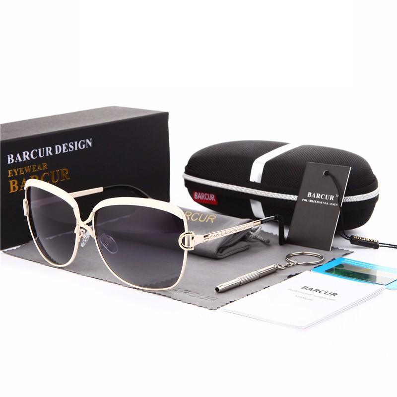 Luxury Polarized Ladies Woman Gradient Round Oversized Modern Sunglasses Brand oculos lunette de soleil femme - SJB-DIAMOND ELITES