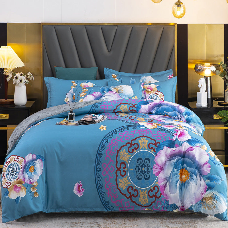 Thickened Brushed Four-piece Winter Bed Sheet And Duvet Cover Three-piece Bedding Set Pi-Mart