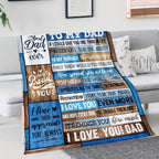 1pc Envelope Printed Flannel Blanket, To My Dad Blanket, Warm Cozy Soft Throw Blanket Nap Blanket For Couch Bed Sofa Camping Travel, Best Gift Square Blanket For Dad Lootquake LLC