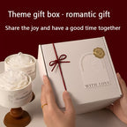 Luxury Soy Wax Scented Candle - 5.3oz Rose, Lavender, Gardenia | Elegant Gift Box for Christmas, Birthdays & Graduations | Home Decor with Ceramic Container & Wooden Base Lootquake LLC