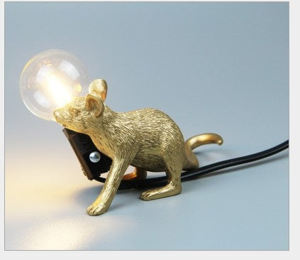 Resin Animal Mini Mouse Decorative Lamp