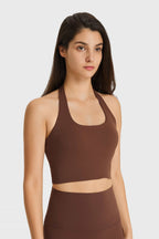 Millennia Breathable Halter Neck Sports Bra THRIXINE