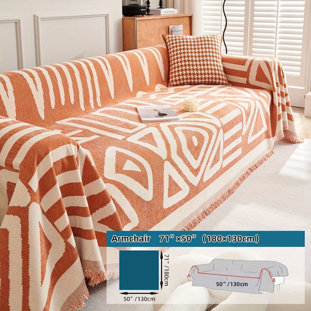 1pc Boho Style Sofa Cover, Anti Pet Scratch Couch Cover, Y Non-Slip Sofa Slipcover Furniture Protector, for Bedroom Living Room Home Decor Couch Cover Blanket Sofa Cover Blanket Sofa Throw Blanket