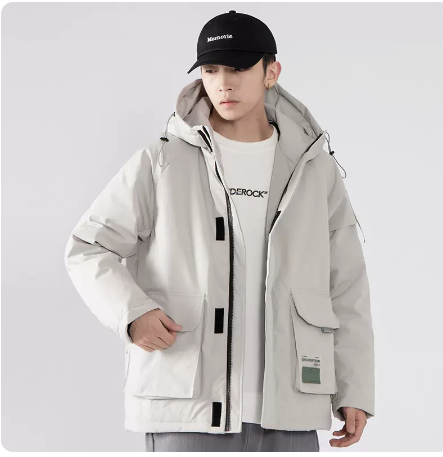 Cloth Embroidered Tooling Down Jacket Pi-Mart