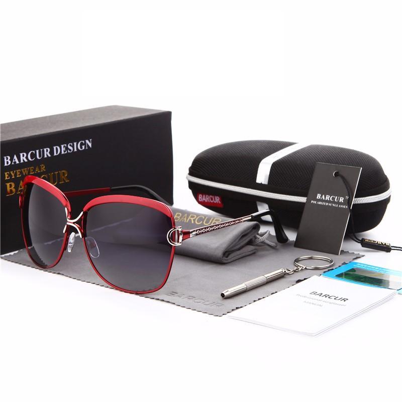 Luxury Polarized Ladies Woman Gradient Round Oversized Modern Sunglasses Brand oculos lunette de soleil femme - SJB-DIAMOND ELITES