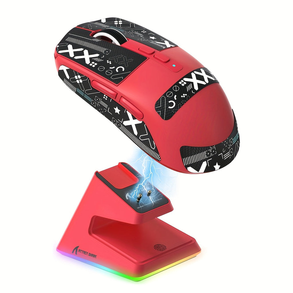 ATTACK SHARK X6 49g SUPERLIGHT Mouse With Magnetic Charging Dock, PixArt PAW3395 Gaming Sensor, BT/2.4G Wireless/Wired Gaming Mouse With Tape, Up To 26000, X3 Upgrade Mice For Win11/Xbox/PS/Mac Lootquake LLC